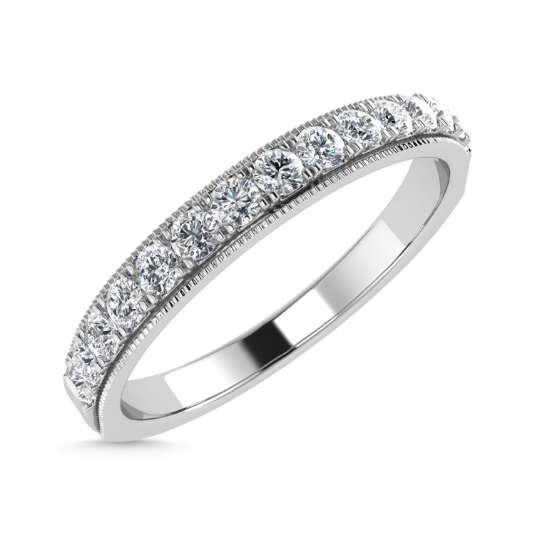 Diamond 1/4 Ct.Tw. Ladies Wedding Band in 14K White Gold