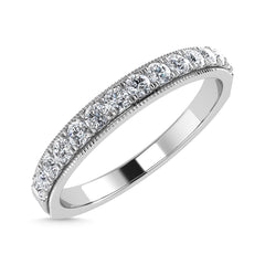 Diamond 1/4 Ct.Tw. Ladies Wedding Band in 14K White Gold