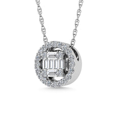 Diamond 1/3 Ct.Tw. Round Fashion Pendant in 14K White Gold