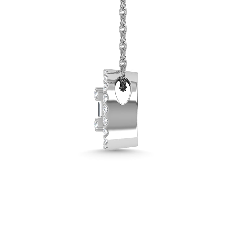 Diamond 1/3 Ct.Tw. Round Fashion Pendant in 14K White Gold