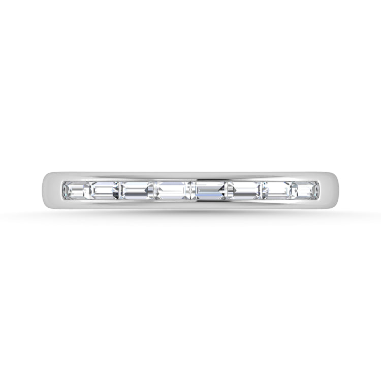 Diamond 1/4 Ct.Tw. Baguette Cut Anniversary Band in 14K White Gold