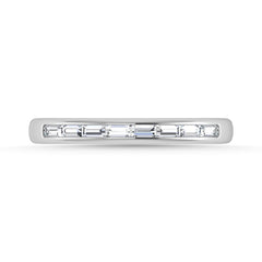 Diamond 1/4 Ct.Tw. Baguette Cut Anniversary Band in 14K White Gold