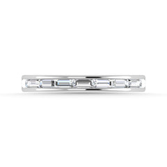 Diamond 3/8 Ct.Tw. Baguette Cut Anniversary Band in 14K White Gold