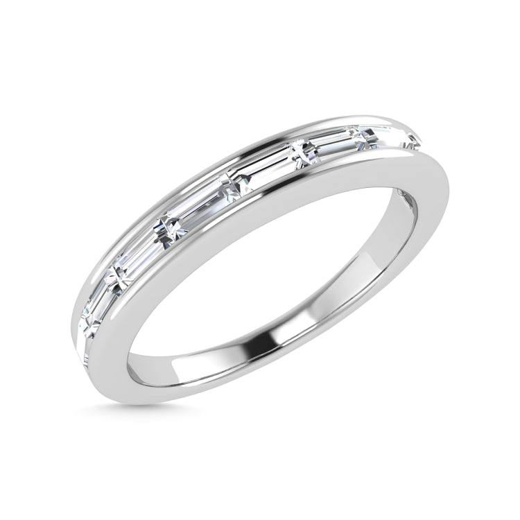 Diamond 3/8 Ct.Tw. Baguette Cut Anniversary Band in 14K White Gold