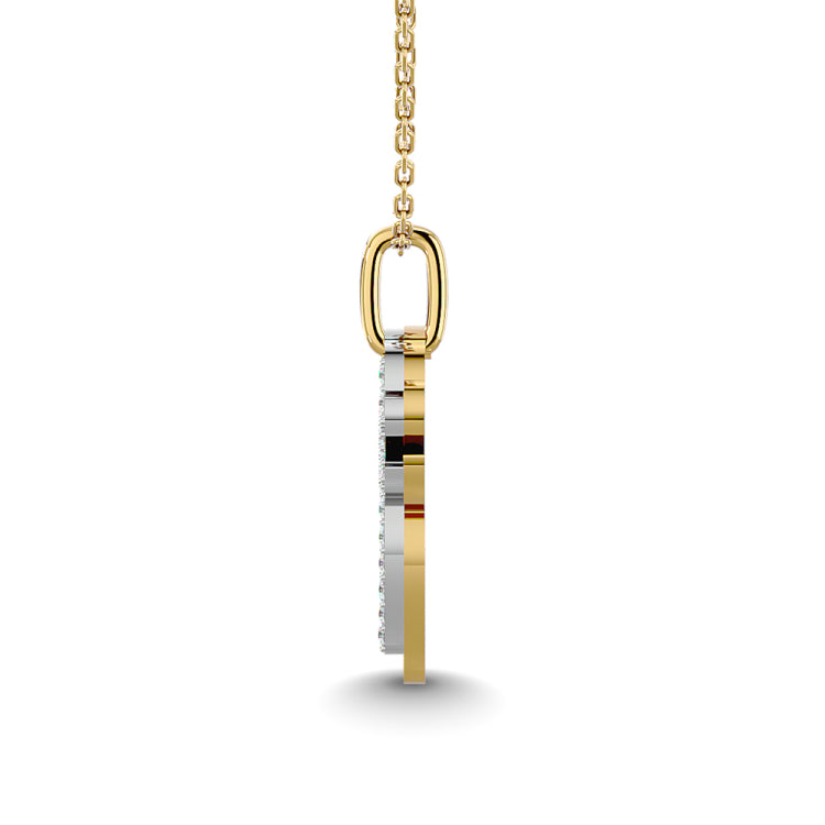 Diamond 1/10 Ct.Tw. Palm Tree Pendant in 14K Yellow Gold