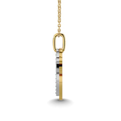 Diamond 1/10 Ct.Tw. Palm Tree Pendant in 14K Yellow Gold