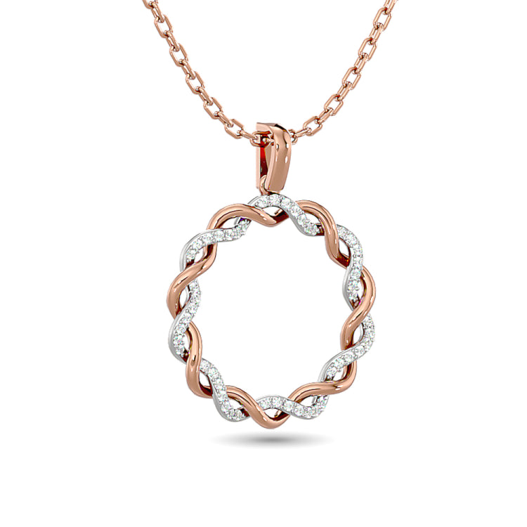 Diamond Fashion Pendant 1/6 ct tw in 10K Rose Gold