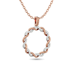 Diamond Fashion Pendant 1/6 ct tw in 10K Rose Gold