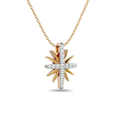 Diamond 1/8 ct tw Star Pendant in 10K Yellow Gold