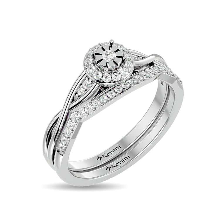 Diamond 1/4 Ct.Tw. Bridal Ring in 10K White Gold