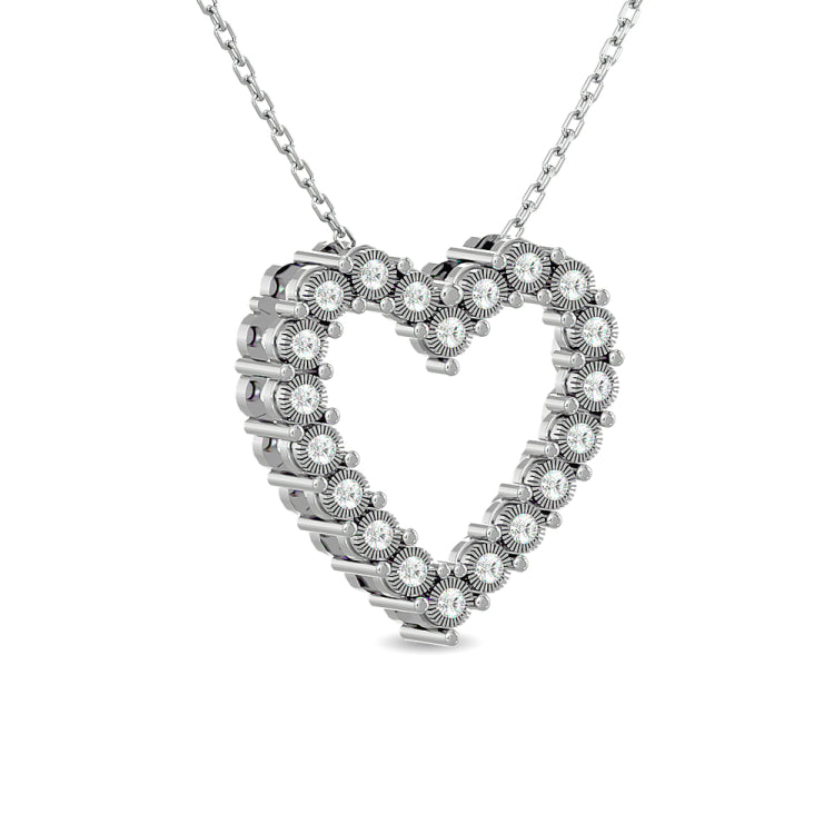 Diamond 1/6 Ct.Tw. Heart Pendant in Sterling Silver