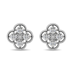 Diamond 1/6 ct tw Fashion Earrings in 10K White Gold