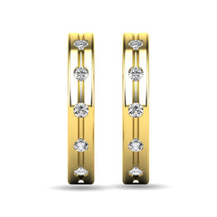 Diamond 1/6 ct tw Rount Cut Earrings in 14K Yellow Gold