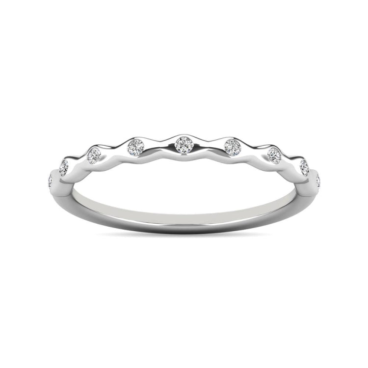 Diamond 1/10 ct tw Stackable Ring in 10K White Gold