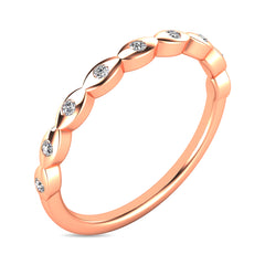 Diamond 1/10 ct tw Stackable Ring in 10K Rose Gold