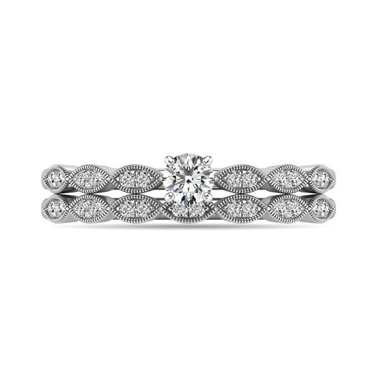 Diamond 1/3 ct tw Bridal Ring in 10K White Gold
