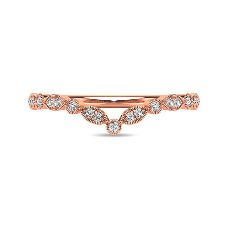Diamond 1/10 ct tw Anniversary Band in 10K Rose Gold