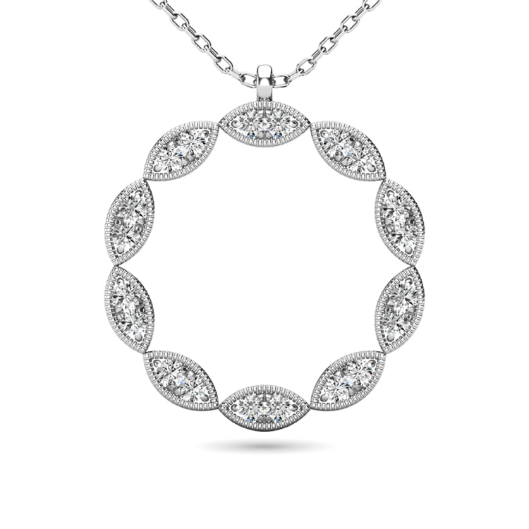 Diamond 1/10 ct tw Fashion Pendant in 10K White Gold