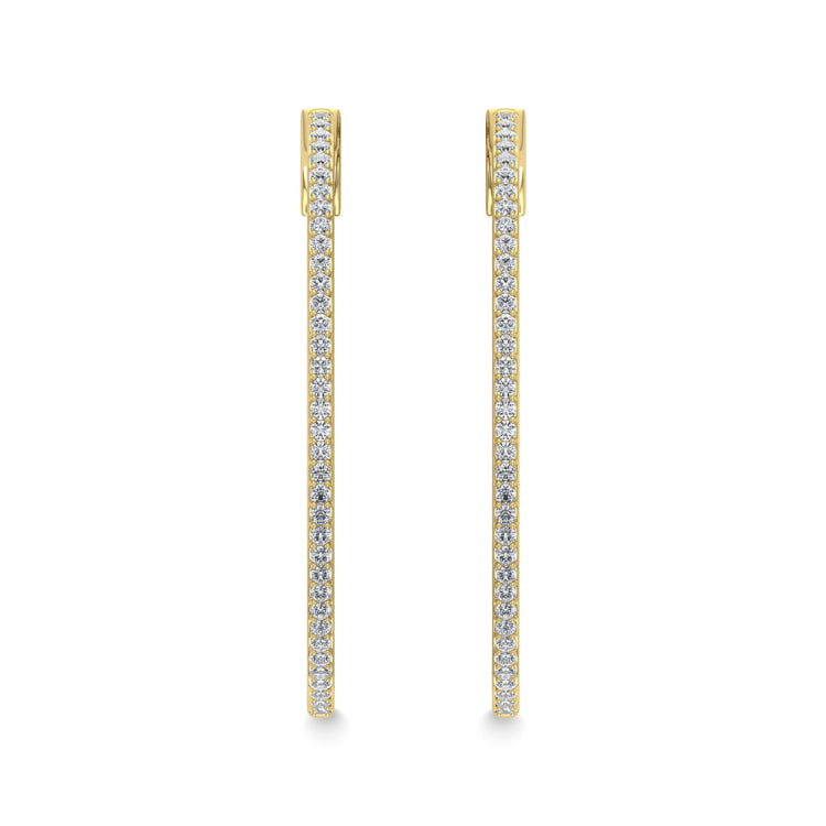Diamond  1 1/3 Ct.Tw. Hoop Earrings in 10K Yellow Gold