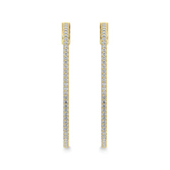 Diamond  1 1/3 Ct.Tw. Hoop Earrings in 10K Yellow Gold