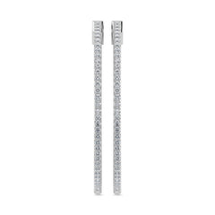 Diamond  1 1/3 Ct.Tw. Hoop Earrings in 10K White Gold