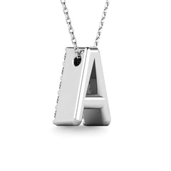 Diamond 1/8 Ct.Tw. Letter A Pendant in 14K White Gold&quot;&quot;