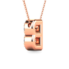 Diamond 1/8 Ct.Tw. Letter B Pendant in 14K Rose Gold&quot;&quot;