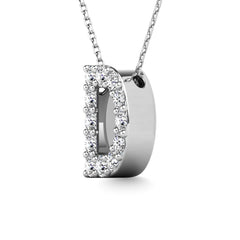 Diamond 1/8 Ct.Tw. Letter D Pendant in 14K White Gold&quot;&quot;