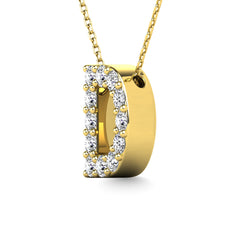 Diamond 1/8 Ct.Tw. Letter D Pendant in 14K Yellow Gold&quot;&quot;