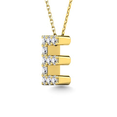 Diamond 1/10 Ct.Tw. Letter E Pendant in 14K Yellow Gold&quot;&quot;