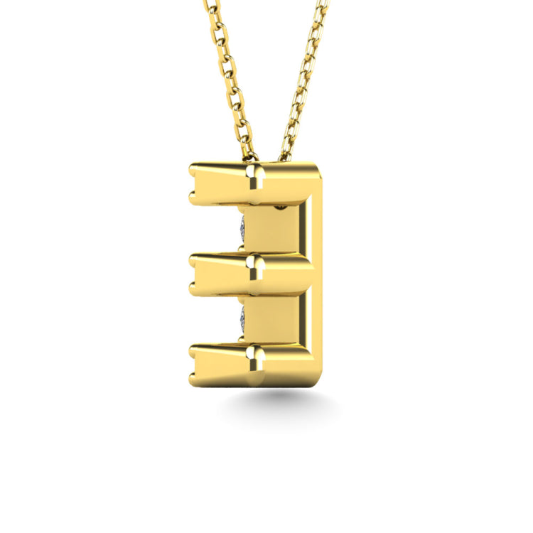 Diamond 1/10 Ct.Tw. Letter E Pendant in 14K Yellow Gold&quot;&quot;