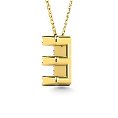 Diamond 1/10 Ct.Tw. Letter E Pendant in 14K Yellow Gold&quot;&quot;