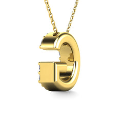 Diamond 1/8 Ct.Tw. Letter G Pendant in 14K Yellow Gold&quot;&quot;