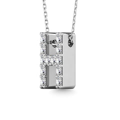 Diamond 1/8 Ct.Tw. Letter H Pendant in 14K White Gold&quot;&quot;