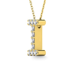 Diamond 1/10 Ct.Tw. Letter I Pendant in 14K Yellow Gold&quot;&quot;