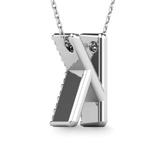 Diamond 1/8 Ct.Tw. Letter K Pendant in 14K White Gold&quot;&quot;