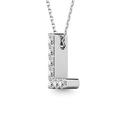 Diamond 1/20 Ct.Tw. Letter L Pendant in 14K White Gold&quot;
