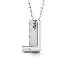 Diamond 1/20 Ct.Tw. Letter L Pendant in 14K White Gold&quot;