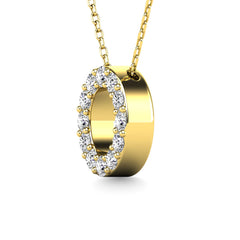 Diamond 1/8 Ct.Tw. Letter O Pendant in 14K Yellow Gold&quot;&quot;