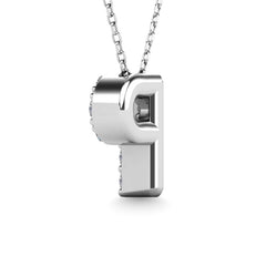 Diamond 1/10 Ct.Tw. Letter P Pendant in 14K White Gold&quot;&quot;