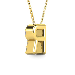 Diamond 1/8 Ct.Tw. Letter R Pendant in 14K Yellow Gold&quot;&quot;