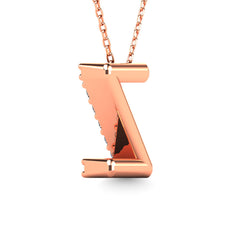 Diamond 1/8 Ct.Tw. Letter Z Pendant in 14K Rose Gold&quot;&quot;