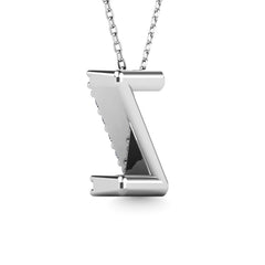 Diamond 1/8 Ct.Tw. Letter Z Pendant in 14K White Gold&quot;&quot;