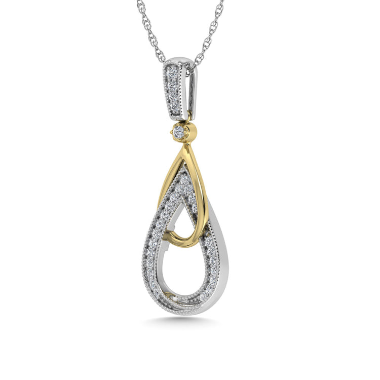 Diamond 1/6 Ct.Tw. Fashion Pendant in 10K Two Tone