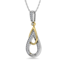 Diamond 1/6 Ct.Tw. Fashion Pendant in 10K Two Tone