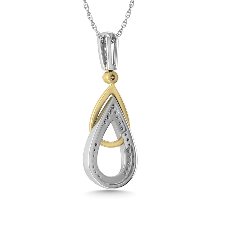Diamond 1/6 Ct.Tw. Fashion Pendant in 10K Two Tone