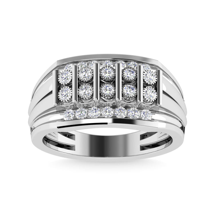 Diamond 1/2 Ct.Tw. Mens Fashion Ring in 10K Yellow Gold