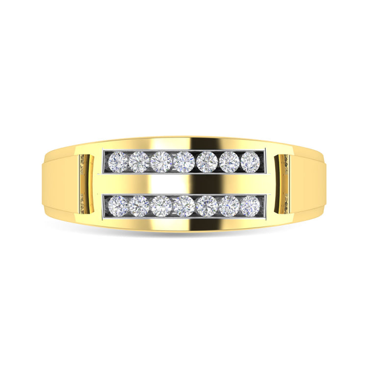 Diamond 1/4 Ct.Tw. Mens Fashion Ring in 10K Yellow Gold