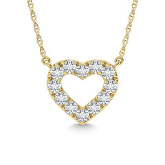 Diamond 1/20 Ct.Tw. Heart Pendant in 10K Yellow Gold