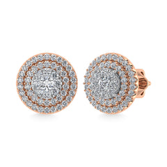 Diamond 7/8 Ct.Tw. Fashion Earrings in 14K Rose Gold